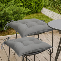 Kia Outdoor Cushion For Set of 2, Square Gray Oxford Fabric -BM326422