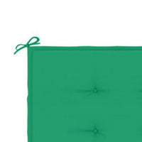 Claire Outdoor Cushion for Bench, Button Tufted Green Fabric, 59 Inch -BM326424