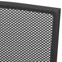 Outdoor Dining ArmSet of 4, Dark Gray Steel Frame, Mesh Design -BM326457