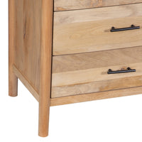 Geti 84 Inch Wide Dresser, 9 Spacious Drawers, Handcrafted Natural Oak White Mango Wood - BM326510
