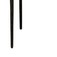 Lemy Coffee Table, 48 Inch Rectangular Brown Top, Black Metal Frame -BM326525