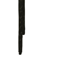 Lemy Side End Table, 22 Inch Rustic Round Brown Top, Black Metal Legs -BM326527