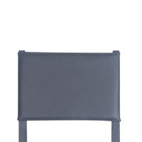 Dining Chair Set of 2, Black Fabric, Open Back, Matte Black Ash Wood -BM326532