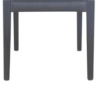 Dining Chair Set of 2, Black Fabric, Open Back, Matte Black Ash Wood -BM326532