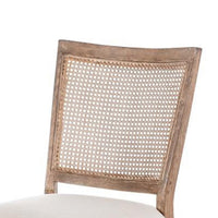 Mary Dining Side Chair Set of 2, White, Classic Natural Elm Wood -BM326562