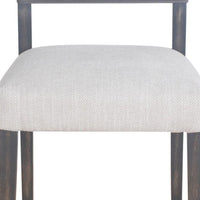 Liom Dining Side Chair Set of 2, Ash Gray Fabric, Blackwash Frame -BM326563
