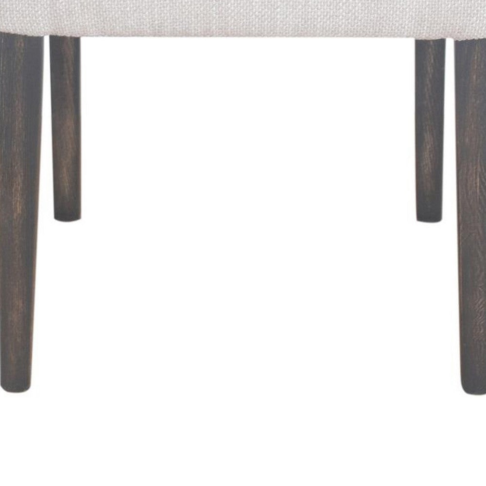 Liom Dining Side Chair Set of 2, Ash Gray Fabric, Blackwash Frame -BM326563