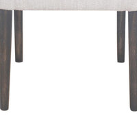 Liom Dining Side Chair Set of 2, Ash Gray Fabric, Blackwash Frame -BM326563