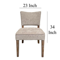 Rea Dining Side Chair Set of 2, Taupe, Classic Graywash Solid Wood -BM326596