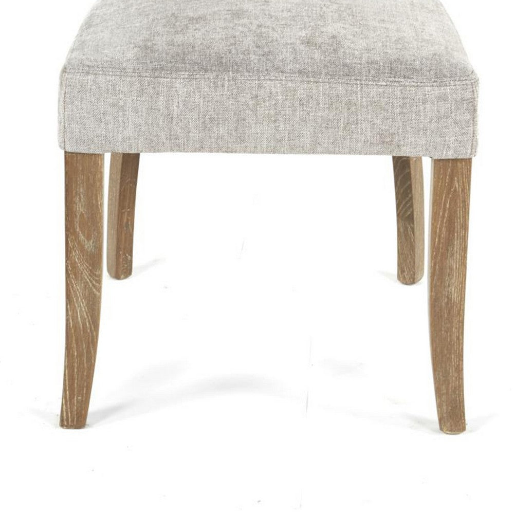 Ryna Dining Side Chair Set of 2, Gray, Washed Oak Brown Solid Wood -BM326599