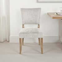 Ryna Dining Side Chair Set of 2, Gray, Washed Oak Brown Solid Wood -BM326599
