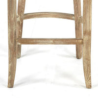 Ryna Barstool Chair, Plush Light Gray Fabric, Washed Oak Solid Wood -BM326601