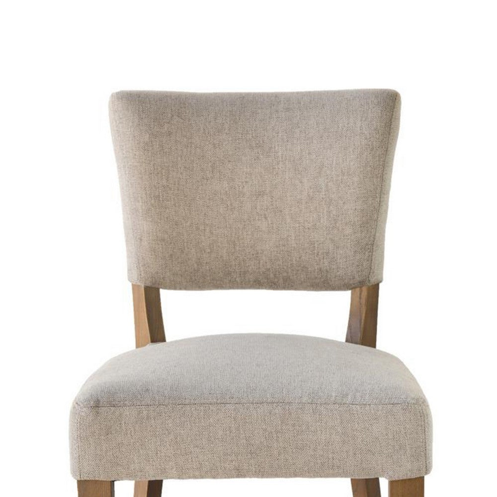Ryna Counter Stool Chair, Light Gray Fabric, Oak Brown Solid Wood -BM326602