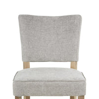 Rea Counter Stool Chair, Plush Light Gray Fabric, Oak Gray Solid Wood -BM326604