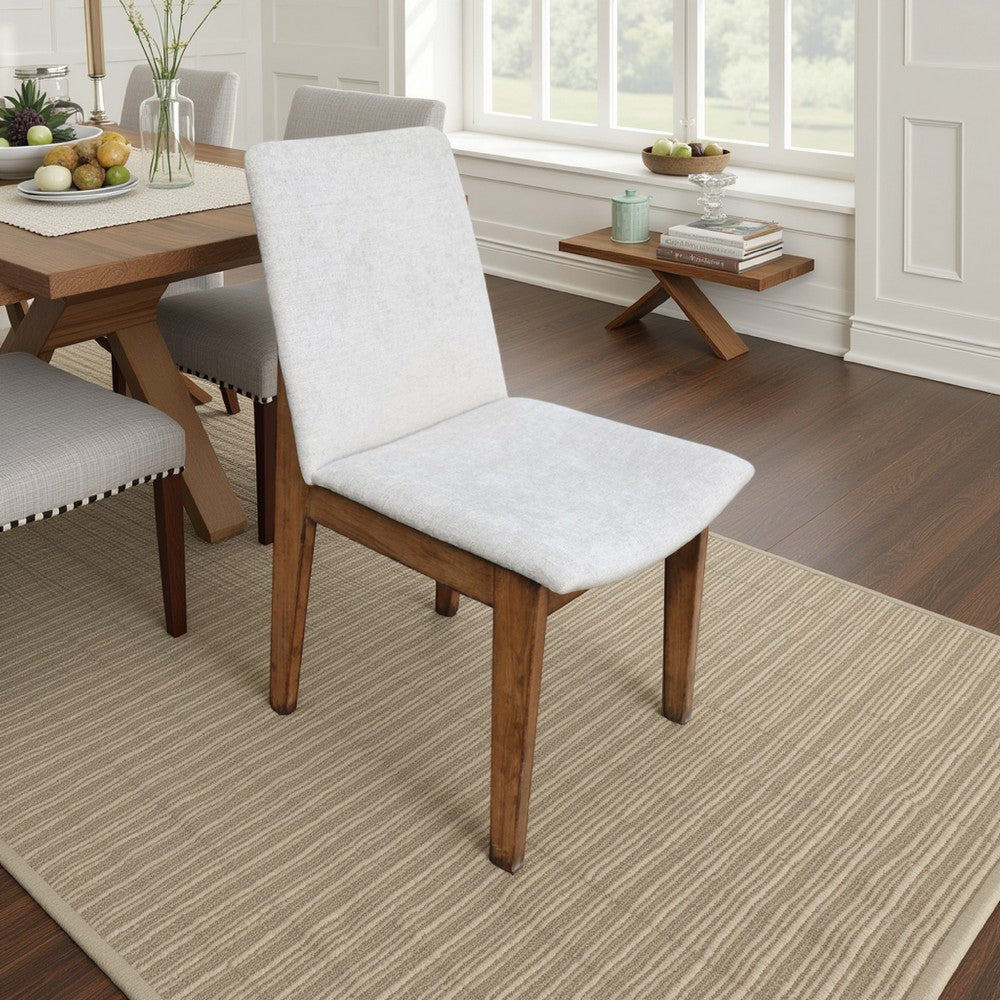 Kuro Dining Side Chair Set of 2, Tapered Legs, Reclaimed Wood, White -BM326625