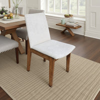 Kuro Dining Side Chair Set of 2, Tapered Legs, Reclaimed Wood, White -BM326625