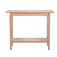 Duro Sofa Console Table with Open Shelf, Reclaimed Wood, Antique Brown -BM326627