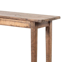 Duro Sofa Console Table with Open Shelf, Reclaimed Wood, Antique Brown -BM326627