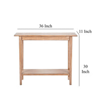 Duro Sofa Console Table with Open Shelf, Reclaimed Wood, Antique Brown -BM326627