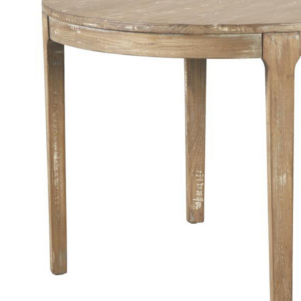 Tuley Dining Table, Tapered Legs, Pine Wood, Gray, 42 Inch Round Top -BM326633