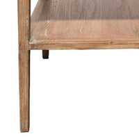 Tuley Corner End Table, Storage Shelf, Gray Pine Wood, 22in Square -BM326640