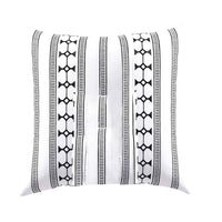 Jim Euro Sham with Black and White Clipped Jacquard Stripe, 26 x 26 -BM326659