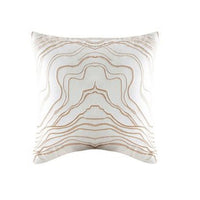 Jenya Euro Sham, Abstract Floral Embroidery, White Velvet 26 Inch -BM326690