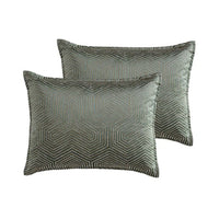 Mely 10pc Coverlet Queen Comforter Set, Shams, Green Woven Jacquard -BM326696