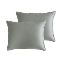 Keo 9pc King Comforter Set, Reversible, Soft Sage Gray Silky Fabric -BM326699