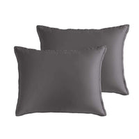 Keo 9pc King Comforter Set, Reversible, Shams, Dark Gray Silky Fabric -BM326703