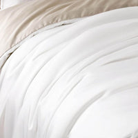 Keo 8pc Queen Comforter Set, Reversible, Shams, Ivory Silky Fabric -BM326706