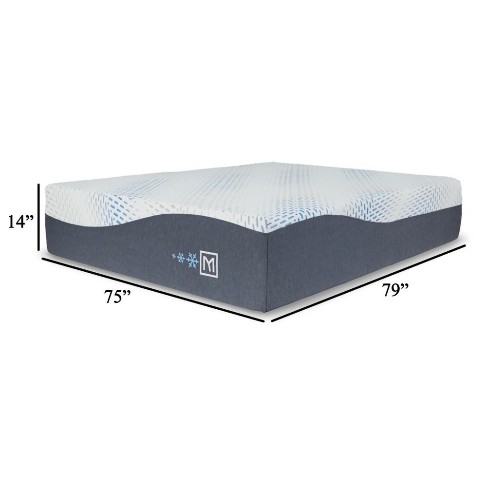 Miy King Size Mattress, Cool Gel Memory Foam, 14 Inch, Adjustable -BM326720
