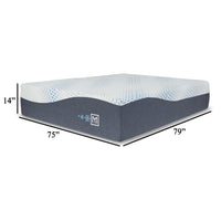 Miy King Size Mattress, Cool Gel Memory Foam, 14 Inch, Adjustable -BM326720