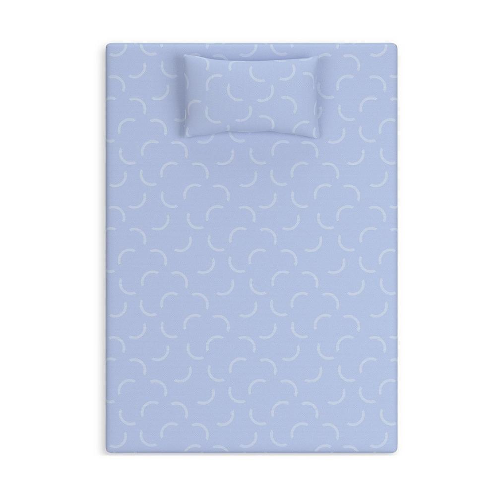 Ruve Twin Mattress, Standard Pillow, Memory Foam, Light Blue 7 Inch -BM326723