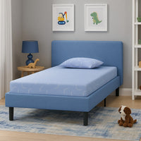 Ruve Twin Mattress, Standard Pillow, Memory Foam, Light Blue 7 Inch -BM326723