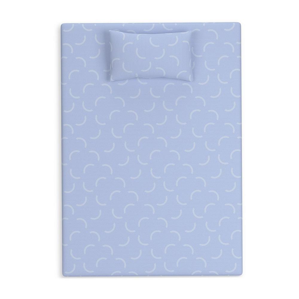 Ruve Full Mattress, Standard Pillow, Memory Foam, Light Blue 7 Inch -BM326724