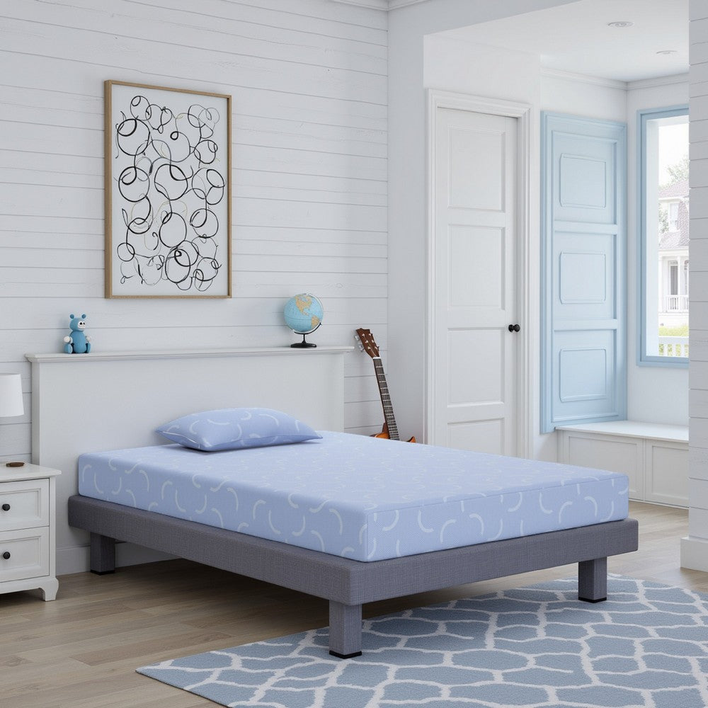 Ruve Full Mattress, Standard Pillow, Memory Foam, Light Blue 7 Inch -BM326724