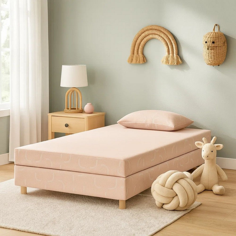 Ruve Full Mattress, Standard Pillow, Memory Foam, Light Pink 7 Inch -BM326726