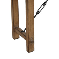 Dity Counter Height Table, 72 Inch Rectangular Top, Antique Brown Wood -BM326793