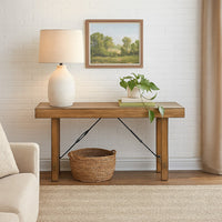 Dity Counter Height Table, 72 Inch Rectangular Top, Antique Brown Wood -BM326793