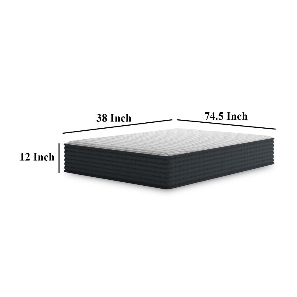 Deny Twin Mattress, Infused Gel Memory Foam, Plush Support 12 Inch -BM326825