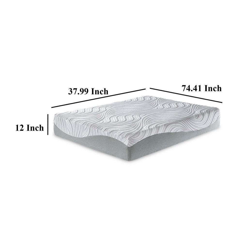 Meny Twin Mattress, Ultra Plush Memory Foam, Body Support 12 Inch -BM326834