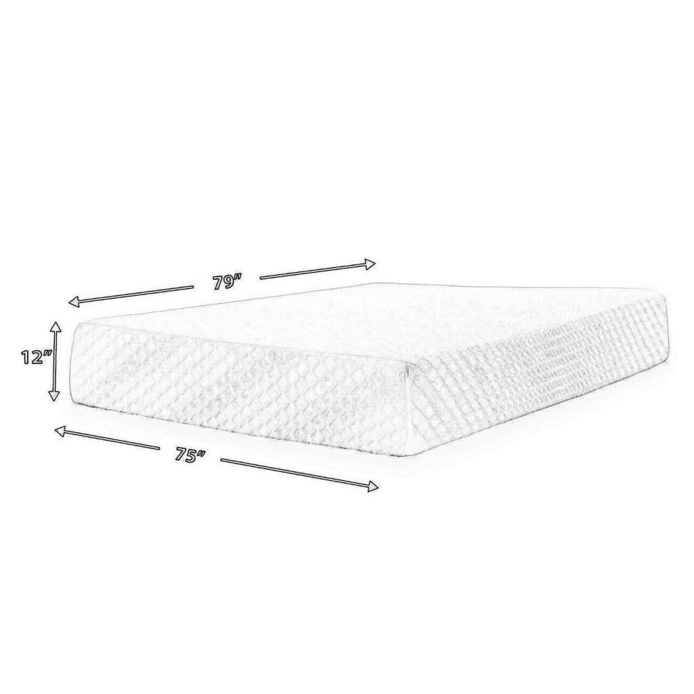 Jeny King Mattress, Cool Comfort Memory Foam, Stretch Cover 12 Inch -BM326850