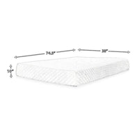 Jeny Twin Mattress, Firm Memory Foam, Stretch Cover, 10 Inch Cooling -BM326851