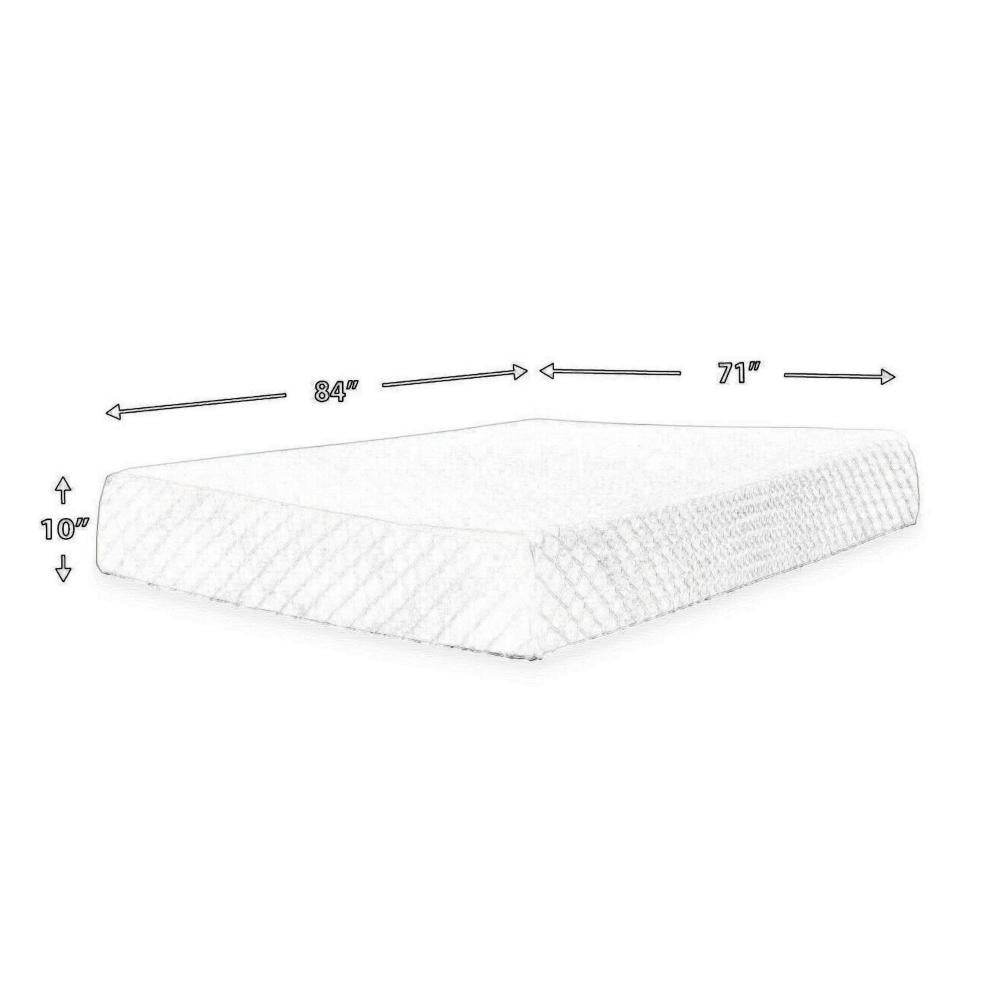 Jeny California King Mattress, Memory Foam, Stretch Cover, 10 Inch -BM326855