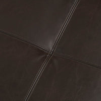 Lannie Storage Ottoman, Dual Top, Rich Brown Faux Leather, 48 Inch - BM326884