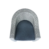 Nicki Outdoor Swivel Chair, Gray Rattan Wicker, Black Fabric Cushion - BM326886