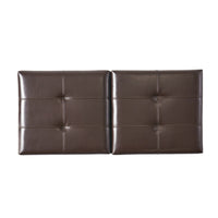 Storage Ottoman, Chocolate Faux Leather, Soft Cushioning, 47 Inch - BM326887