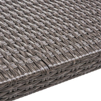 Bops Outdoor Ottoman, Gray Faux Rattan Wicker, 28 Inch Acacia Wood - BM326899