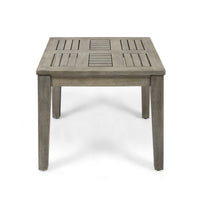 Bops Outdoor Square Side Table, 20 Inch Gray Weather-Resistant Wood - BM326900